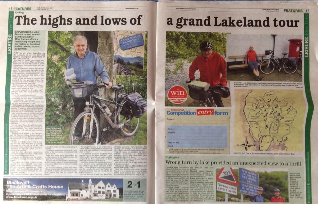 North West Evening Mail feature on A Lake District Grand Tour